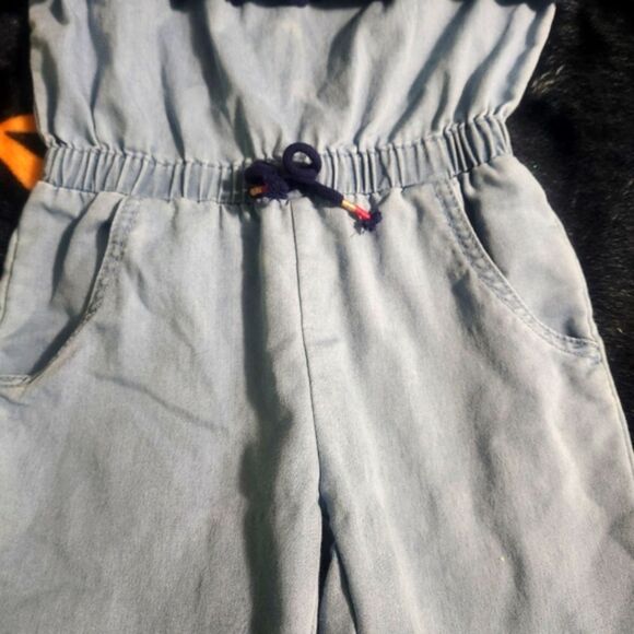 Girl's 5 Years Yellow Blue Lot od 3 Pieces  2 Dresses & Overall - Picture 5 of 16